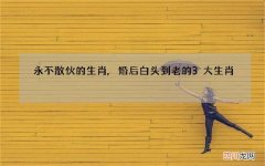 永不散伙的生肖,婚后白头到老的3大生肖