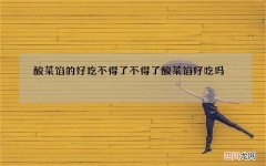 酸菜馅的好吃不得了不得了 酸菜馅好吃吗