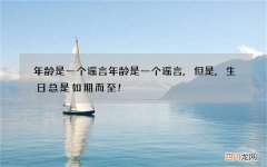 年龄是一个谣言 年龄是一个谣言,但是,生日总是如期而至!