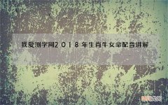 我爱测字网2018年生肖牛女命配音讲解