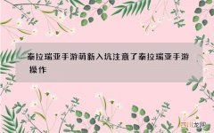 泰拉瑞亚手游萌新入坑注意了 泰拉瑞亚手游操作