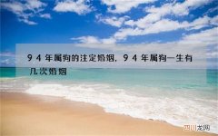 94年属狗的注定婚姻，94年属狗一生有几次婚姻