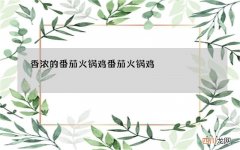 香浓的番茄火锅鸡 番茄火锅鸡
