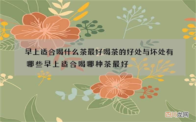 早上适合喝什么茶最好 喝茶的好处与坏处有哪些早上适合喝哪种茶最好