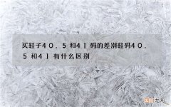 买鞋子40.5和41码的差别 鞋码40.5和41有什么区别