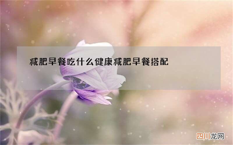 减肥早餐吃什么 健康减肥早餐搭配
