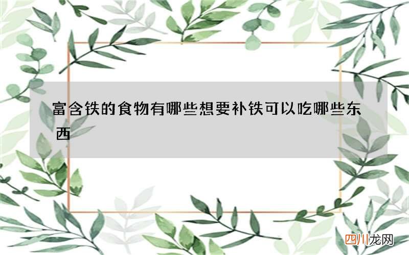 富含铁的食物有哪些 想要补铁可以吃哪些东西