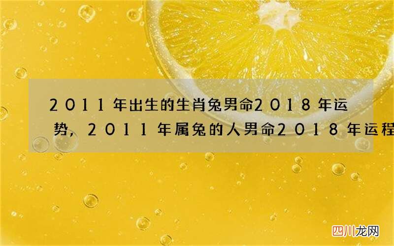 2011年出生的生肖兔男命2018年运势,2011年属兔的人男命2018年运程