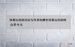 铁棍山药的功效与作用有哪些 铁棍山药的特点是什么