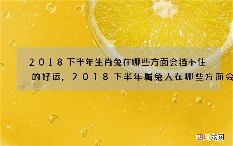 2018下半年生肖兔在哪些方面会挡不住的好运,2018下半年属兔人在哪些方面会挡不住的好运