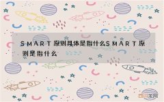 SMART原则具体是指什么 SMART原则是指什么