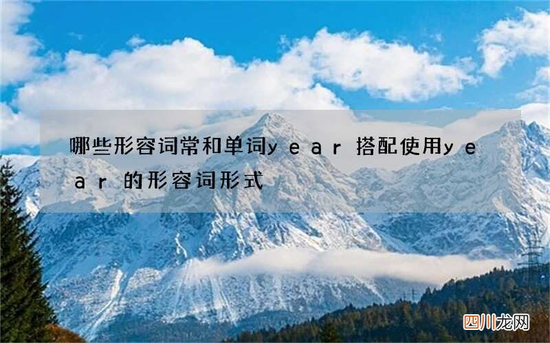 哪些形容词常和单词year搭配使用 year的形容词形式