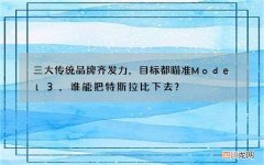 三大传统品牌齐发力，目标都瞄准Model 3，谁能把特斯拉比下去？