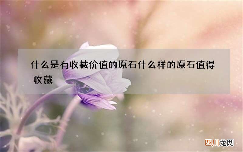 什么是有收藏价值的原石 什么样的原石值得收藏