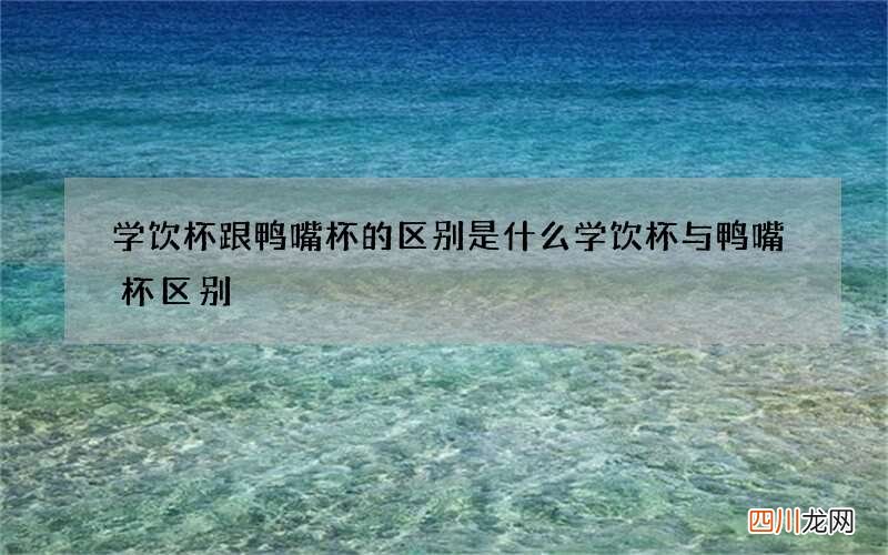 学饮杯跟鸭嘴杯的区别是什么 学饮杯与鸭嘴杯区别