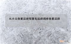 从小众香薰品牌观夏看品牌调性 香薰品牌 观夏