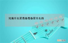 究竟什么是青春 青春是什么的