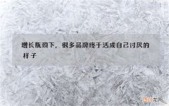 增长瓶颈下，很多品牌终于活成自己讨厌的样子 | 品牌新事