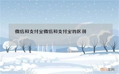 微信和支付宝 微信和支付宝的区别