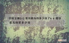目前全球QQ等级最高的多少级了 qq等级最高的是多少级 全球