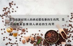 责任感强对别人的承诺最看重的生肖男,责任感强最看重别人承诺的生肖男