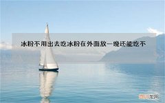 冰粉不用出去吃 冰粉在外面放一晚还能吃不