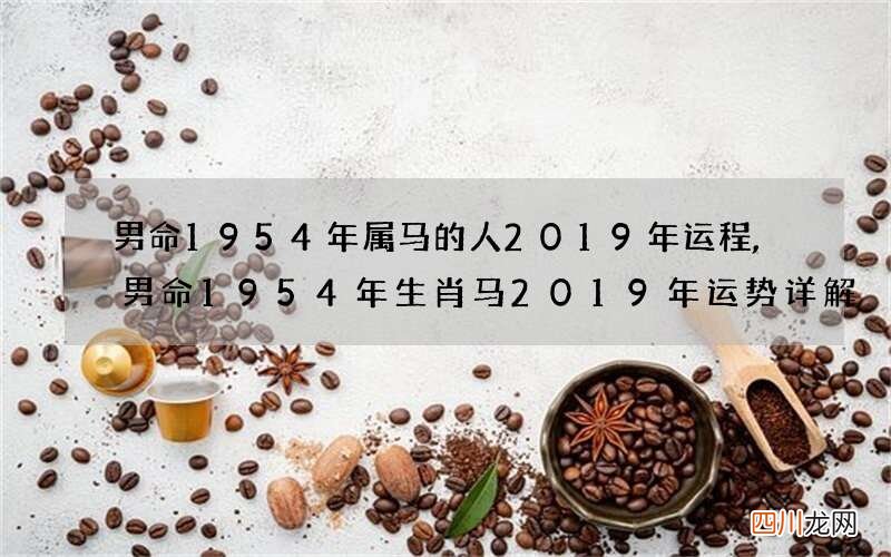 男命1954年属马的人2019年运程,男命1954年生肖马2019年运势详解