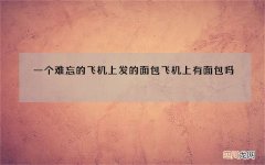 一个难忘的飞机上发的面包 飞机上有面包吗
