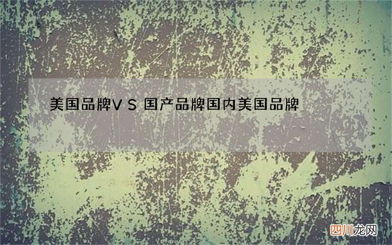 美国品牌VS国产品牌 国内美国品牌