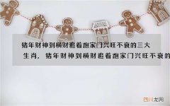 猪年财神到横财追着跑家门兴旺不衰的三大生肖,猪年财神到横财追着跑家门兴