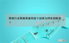 装修行业聚脲美缝剂首个品牌为何受到推崇？
