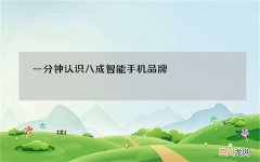 一分钟认识八成智能手机品牌