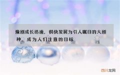 豫剧成长迅速，很快发展为引人瞩目的大剧种，成为人们注意的目标