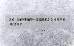 20寸的行李箱不一定能登机 20寸行李箱能登机么