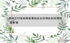 原来它们家的美妆蛋也这么好用 比较好用的美妆蛋