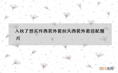 入秋了想买件西装外套 秋天西装外套搭配图片