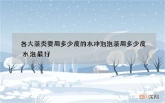 各大茶类要用多少度的水冲泡 泡茶用多少度水泡最好