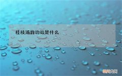 桂枝汤的功效是什么