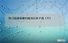 下 热门品牌和他们的当红炸子鸡