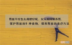 肾脏不好怎么调理好呢,女人如何保养肾,保护肾脏的9种食物,保养肾脏的食疗方