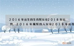 2016年出生的生肖猴女命2018年运势,2016年属猴的人女命2018年运程
