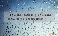 1986属虎二婚婚姻男，1986年属虎的男人和1980年属猴的婚姻