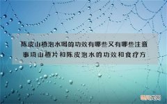 陈皮山楂泡水喝的功效有哪些 又有哪些注意事项山楂片和陈皮泡水的功效和食