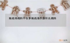 炖鸡汤调料不在多 炖鸡汤不放什么调料