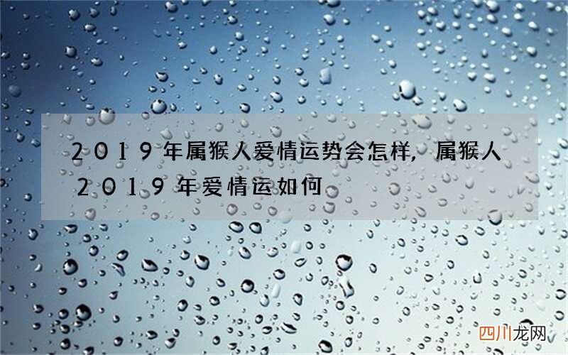 2019年属猴人爱情运势会怎样,属猴人2019年爱情运如何