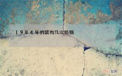 1984年的鼠有几次婚姻，1984女鼠一生几次婚姻