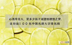心清华北大，是多少孩子渴望的理想之梦,这份前100名中国名牌大学排名榜
