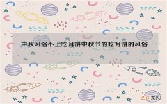 中秋习俗不止吃月饼 中秋节的吃月饼的风俗