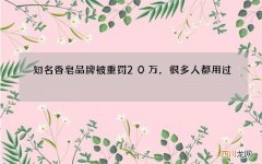 知名香皂品牌被重罚20万，很多人都用过