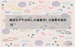 难道生产不出来1亿像素吗 1亿像素是真的吗